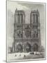 Scenes in Paris, the Cathedral of Notre Dame-null-Mounted Giclee Print