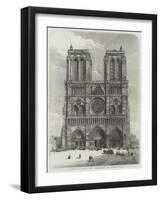 Scenes in Paris, the Cathedral of Notre Dame-null-Framed Giclee Print
