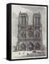 Scenes in Paris, the Cathedral of Notre Dame-null-Framed Stretched Canvas