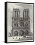 Scenes in Paris, the Cathedral of Notre Dame-null-Framed Stretched Canvas