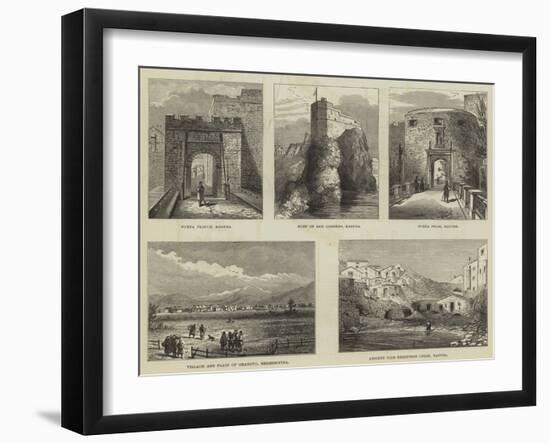 Scenes in Ragusa-null-Framed Giclee Print