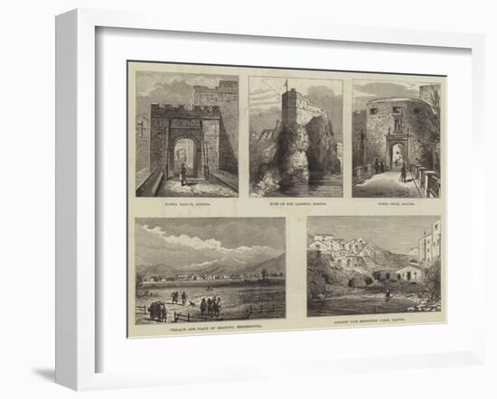 Scenes in Ragusa-null-Framed Giclee Print