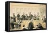 Scenes in the Liberal Union, No. 4 the Magistrate and the Refractory Casuals, from 'St. Stephen's…-Tom Merry-Framed Stretched Canvas