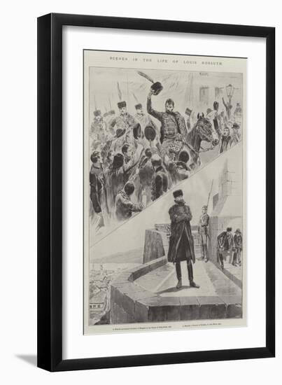 Scenes in the Life of Louis Kossuth-null-Framed Giclee Print