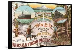 Scenes of 1909 Exposition, Seattle, Washington-null-Framed Stretched Canvas