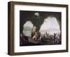 Scenes of Everyday Life in a Cave in Posillipo, Near Naples-Pietro Fragiacomo-Framed Giclee Print