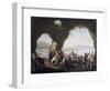 Scenes of Everyday Life in a Cave in Posillipo, Near Naples-Pietro Fragiacomo-Framed Giclee Print