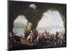 Scenes of Everyday Life in a Cave in Posillipo, Near Naples-Pietro Fragiacomo-Mounted Giclee Print