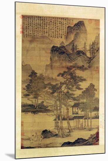 Scenes of Hermits' Long Days in the Quiet Mountains-T'ang Yin-Mounted Giclee Print