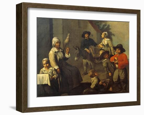 Scenes of Peasant Life or Birds Hunter-Mathieu Le Nain-Framed Giclee Print