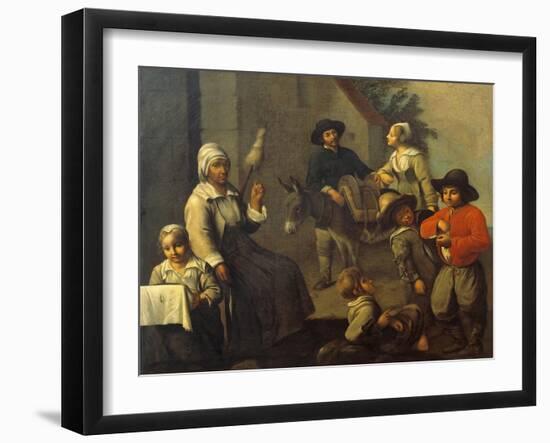 Scenes of Peasant Life or Birds Hunter-Mathieu Le Nain-Framed Giclee Print