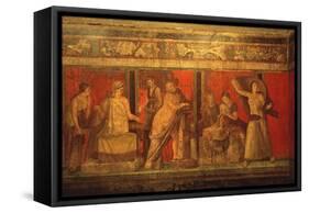 Scenes of Rituals of Cult of Dionysus, Villa of the Mysteries, Pompei, C. 60 AD-null-Framed Stretched Canvas