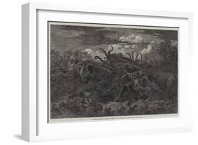 Scenes of South African Travel, an Attack in the Night-William James Linton-Framed Giclee Print