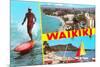 Scenes of Waikiki, Hawaii-null-Mounted Premium Giclee Print