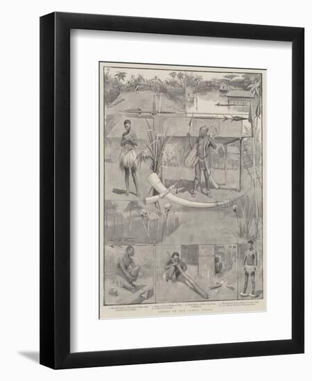 Scenes on the Congo, Africa-Charles Edwin Fripp-Framed Premium Giclee Print