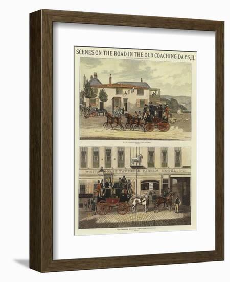 Scenes on the Road in the Old Coaching Days, II-James Pollard-Framed Giclee Print