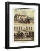 Scenes on the Road in the Old Coaching Days, II-James Pollard-Framed Giclee Print