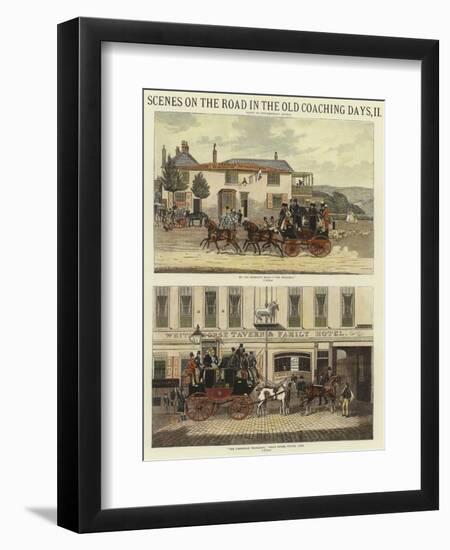 Scenes on the Road in the Old Coaching Days, II-James Pollard-Framed Giclee Print