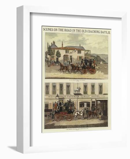 Scenes on the Road in the Old Coaching Days, II-James Pollard-Framed Giclee Print