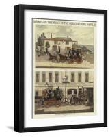 Scenes on the Road in the Old Coaching Days, II-James Pollard-Framed Giclee Print