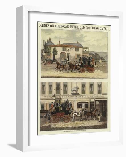 Scenes on the Road in the Old Coaching Days, II-James Pollard-Framed Giclee Print