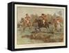 Scenes with the Old Mickledale Hunt-null-Framed Stretched Canvas