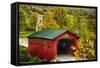 Scenic Covered Bridg, Arlington, Vermont-George Oze-Framed Stretched Canvas