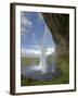 Scenic from Behind the Seljalandsfoss Waterfall, Selfoss, Iceland-Josh Anon-Framed Photographic Print