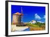 Scenic Greece . Patmos Island. View of Chora and Windmills-Maugli-l-Framed Photographic Print