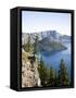 Scenic Image of Crater Lake National Park, Or.-Justin Bailie-Framed Stretched Canvas