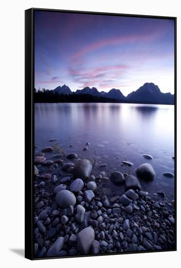 Scenic Image Of Jackson Lake In Grand Teton National Park, WY-Justin Bailie-Framed Stretched Canvas