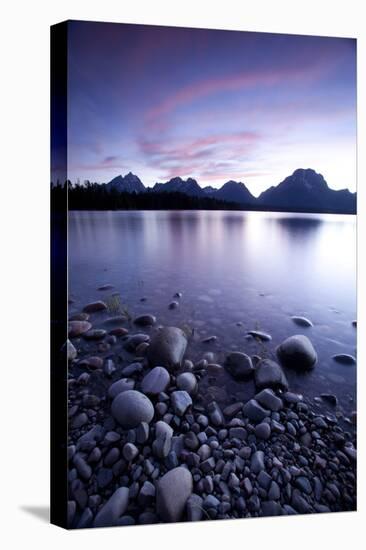 Scenic Image Of Jackson Lake In Grand Teton National Park, WY-Justin Bailie-Stretched Canvas