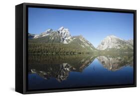 Scenic Image Of Jackson Lake In Grand Teton National Park, WY-Justin Bailie-Framed Stretched Canvas