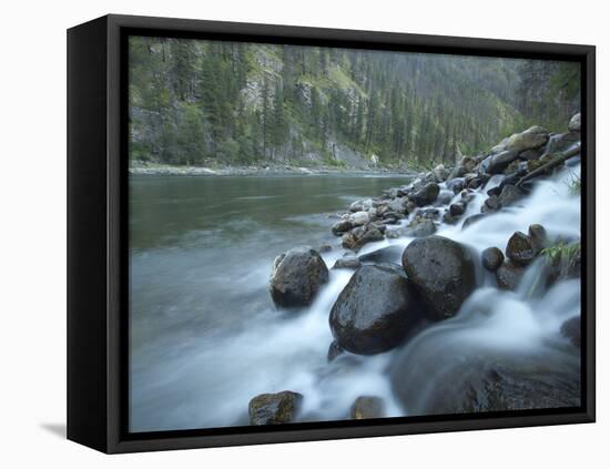 Scenic Image of Salmon River, Idaho.-Justin Bailie-Framed Stretched Canvas