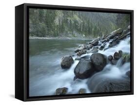 Scenic Image of Salmon River, Idaho.-Justin Bailie-Framed Stretched Canvas