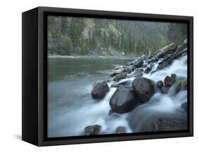 Scenic Image of Salmon River, Idaho.-Justin Bailie-Framed Stretched Canvas