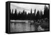 Scenic Lake View - Pinecrest, CA-Lantern Press-Framed Stretched Canvas