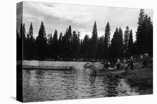 Scenic Lake View - Pinecrest, CA-Lantern Press-Stretched Canvas