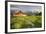 Scenic Landscape Image of the Moulton Barn with Storm Clouds, Grand Teton National Park, Wyoming-Adam Barker-Framed Photographic Print