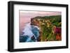 Scenic Landscape of Fantastic Sunset at Uluwatu Bali. Travel Bali, Indonesia. Tranquility of Sunset-Dmitry Polonskiy-Framed Photographic Print