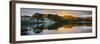 Scenic landscape reflecting in lake, Lake District, Cumbria, England, United Kingdom-Panoramic Images-Framed Photographic Print