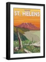 Scenic Mount St. Helens, Washington-Lantern Press-Framed Art Print