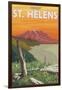 Scenic Mount St. Helens, Washington-Lantern Press-Framed Art Print