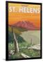 Scenic Mount St. Helens, Washington-Lantern Press-Framed Art Print