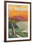 Scenic Mount St. Helens, Washington-Lantern Press-Framed Art Print