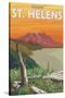 Scenic Mount St. Helens, Washington-Lantern Press-Stretched Canvas