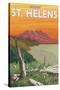 Scenic Mount St. Helens, Washington-Lantern Press-Stretched Canvas