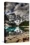 Scenic Mountain Landscape of Moraine Lake and the Valley of Ten Peaks, Banff National Park Alberta-BGSmith-Stretched Canvas