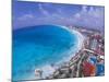 Scenic of Beach with Hotels, Cancun, Mexico-Bill Bachmann-Mounted Photographic Print