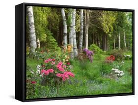 Scenic of Forest and Garden, Canada-Ellen Anon-Framed Stretched Canvas